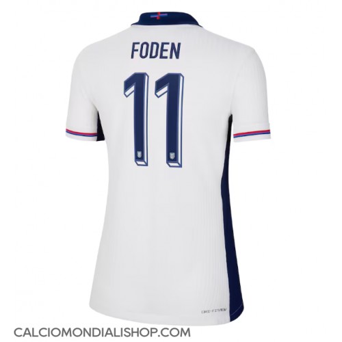 Maglie da calcio Inghilterra Phil Foden #11 Prima Maglia Femminile Europei 2024 Manica Corta